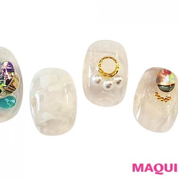 シェルが涼しげ♪ 人魚姫気分を味わえる「クリアネイル」