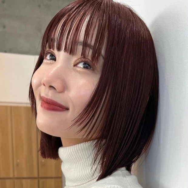 ボブ 髪型 ヘア ヘアスタイル 大人 前髪あり 30代 40代