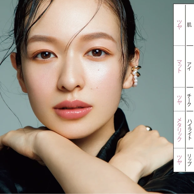 岡田知子さんの質感メイクレッスン。ツヤ＆メタリックの二層チークでお洒落顔…