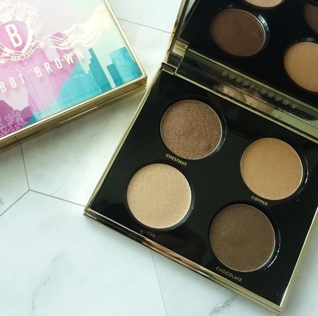 クリスマスコフレ2020第一弾【BOBBI BROWN】リュクスアンコールアイシャドウパレット2種スウォッチ&メイク_5
