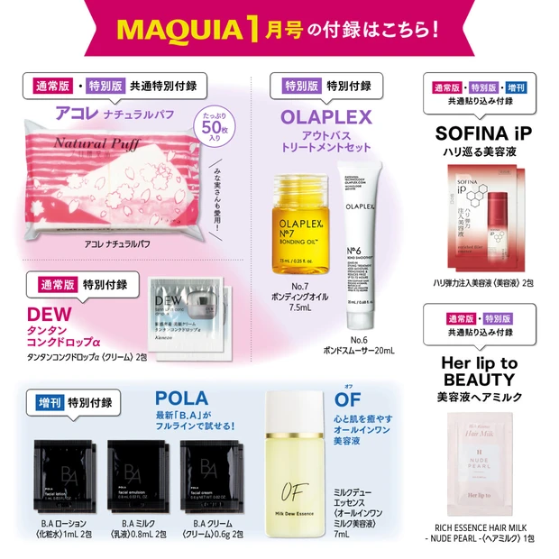 MAQUIA1月号の付録をご紹介