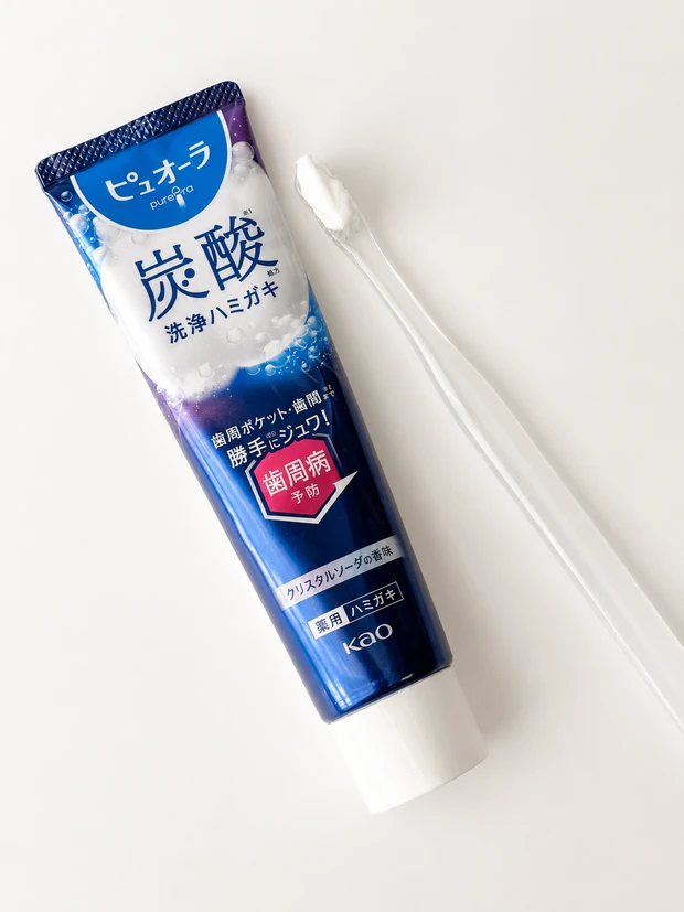 【花王 ピュオーラ 炭酸ハミガキ】シュワシュワ泡が歯間まで届く!成分・使用感を正直レビュー_2_1