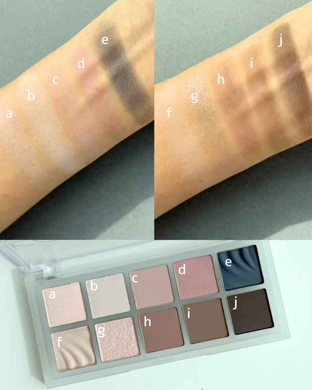 ブルベ夏　ロムアンド　rom&nd　ベターザンパレット　13 オッドブリーズガーデンのスウォッチ