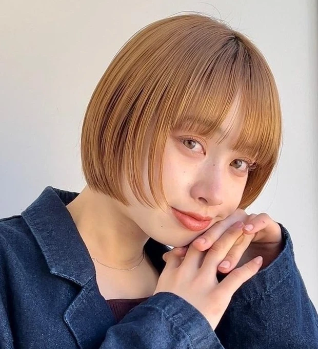 14トーン オレンジベージュ ブリーチあり