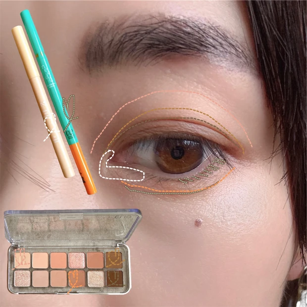 表紙メイクアイメイク プロセス