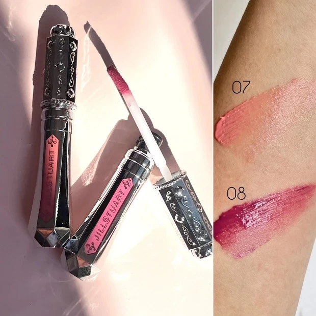 2024年夏新色リップ_ジルスチュアート　タイムレスグロウ　ルージュティント 07／08_スウォッチ