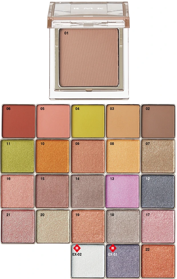 RMK インフィニシェイド シングル アイシャドウのカラーラインナップ