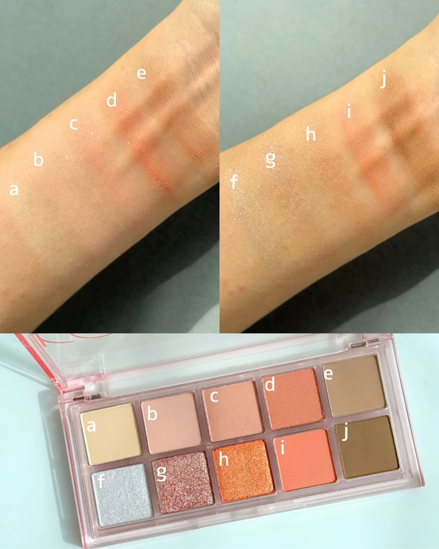 イエベ春　ロムアンド　rom&nd　ベターザンパレット　08 ピーチダリアガーデンのスウォッチ