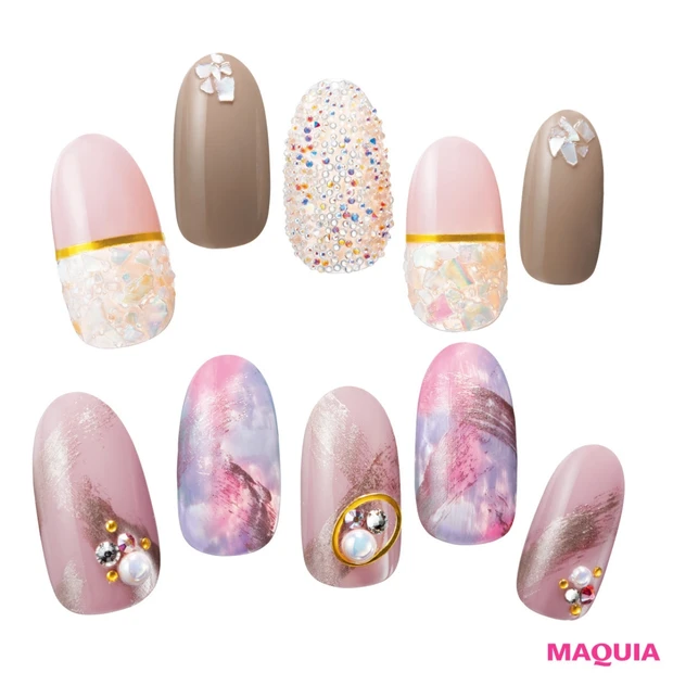 手肌の色を美しく見せる効果も！ 涼しげな“アイスクリーミーネイル”