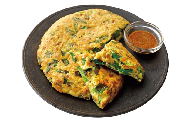 じゃこと納豆のねぎ焼き