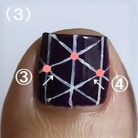 浴衣にも合う！ 大人テイストな和柄ネイル【ギ☆のセルフネイル手本帖】_3_3