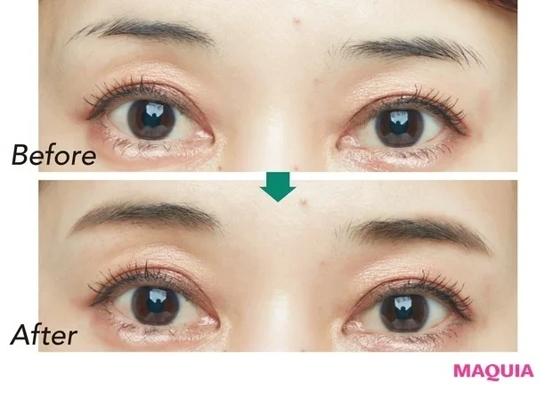【トレンドの眉メイク④】「細眉」の仕上がり