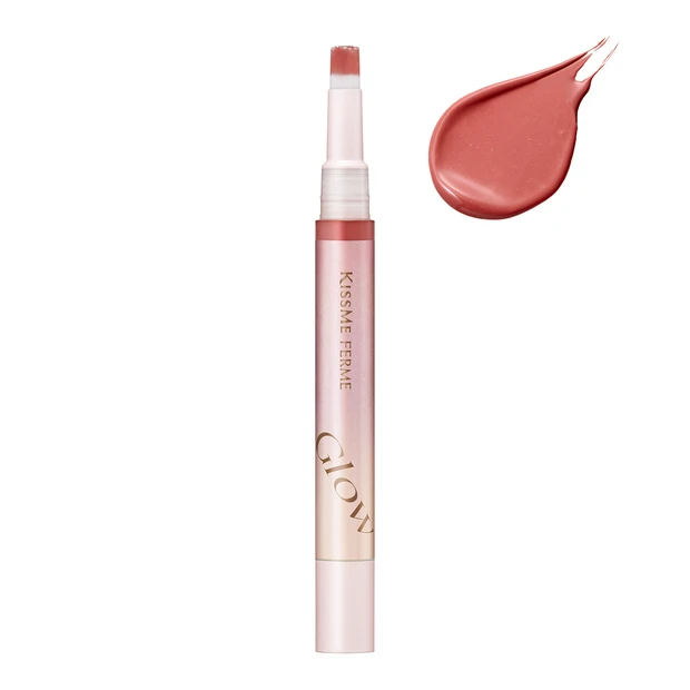 プチプラリップ　ブルベ夏　キスミーフェルム 紅筆リップグロウ 02 