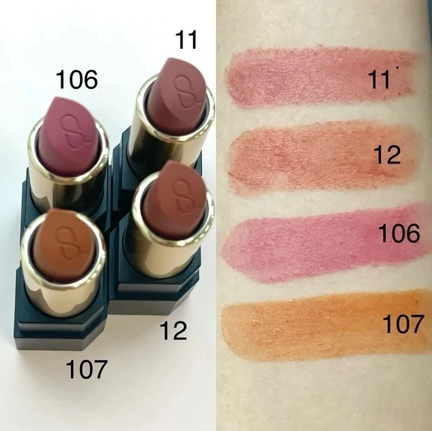 SUQQU（スック）の2022春新色リップ_シアー マット リップスティックのスウォッチ