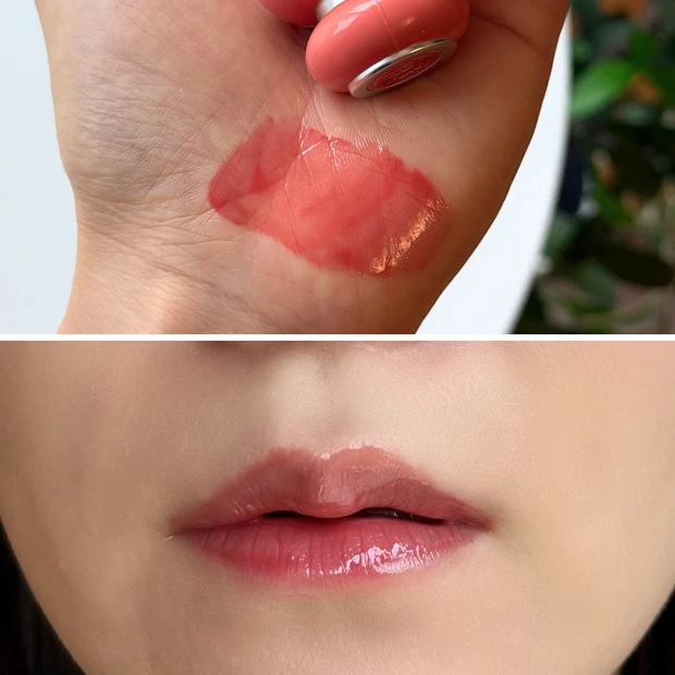 HeartPercent ハートパーセント ドットオンムードワンウェイグロイティント 05ロージーバーム スウォッチ 仕上がり