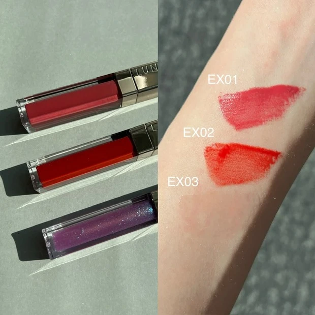 2024年夏新色リップ_ルナソル リップグロウフラッシュ_スウォッチ