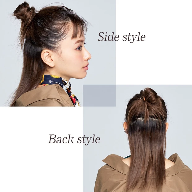 【山本舞香】カンタン可愛いハーフアップお団子6