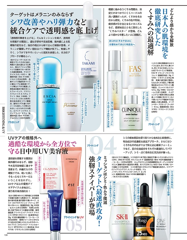 マキア 3月号試し読み ブライトニング＆UVトレンド 日中美容液など