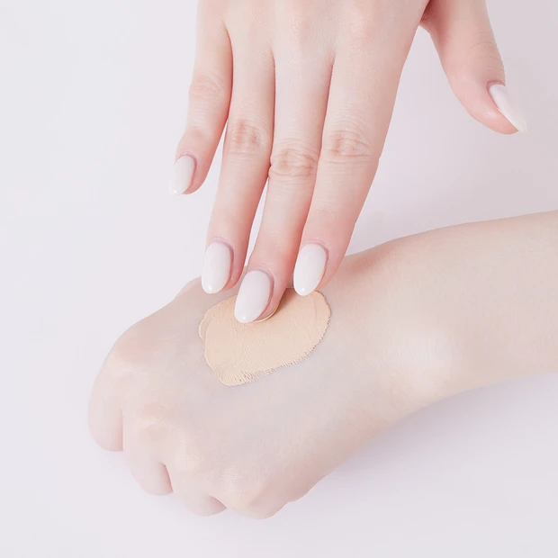 マキア　クリームファンデーション　塗り方　使用量　2