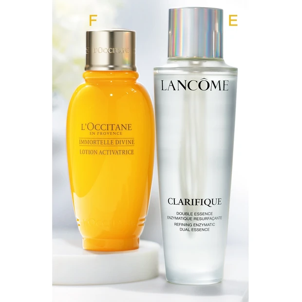 E ランコム クラリフィック デュアル エッセンス ローション F ロクシタン イモーテル ディヴァイン アクティヴフェイスウォーター