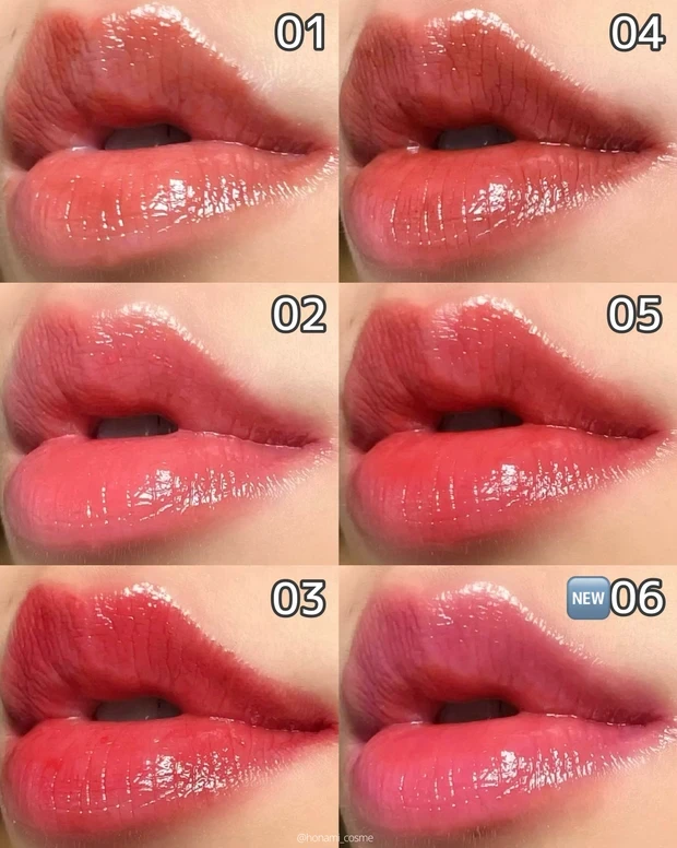 ツヤリップ キャンメイク むちぷるティント スウォッチ