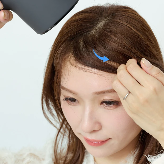 前髪割れ 直し方 ドライヤー パナソニック 左右にドライ 左