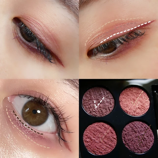 秋新作コスメ！限定✨ＣＨＡＮＥＬ9/9発売!!レ キャトル オンブル ツイード【 02ツイード プールプル】メイク＆スウォッチあり🥺💗_5_4