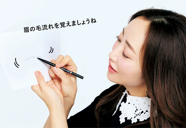 神崎 恵「これ  いいよ図鑑 」　眉の毛流れを覚えましょうね
