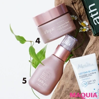 【クリーンビューティ】クリーム S 50ml ¥14500、ハリのある肌へ導く美容液。セラム S 30ml ¥15000/ジュリーク・ジャパン