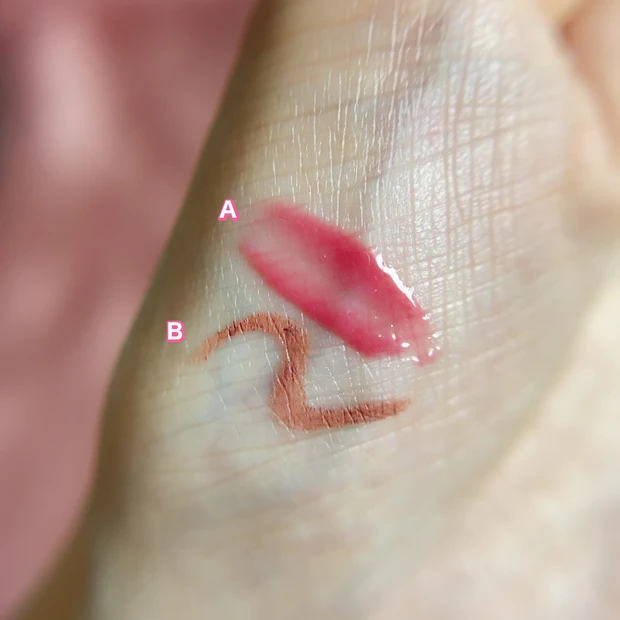 いちごミルクメイク使用コスメ(リップ) スウォッチ