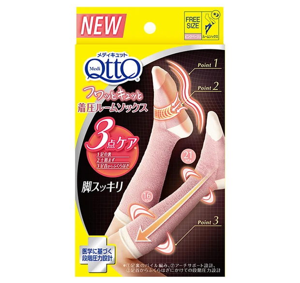 おすすめ温活グッズ メディキュット フワッとキュッと 着圧ルームソックス
