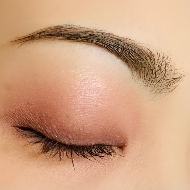 シルキースフレアイズ(マットタイプ)のM07 チュチュバレリーナを使用したアイメイク