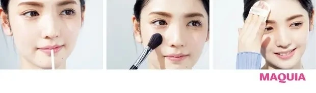 【道重さゆみさん】陶器のようなツヤとパープルの力で透け感を_メイクのポイント