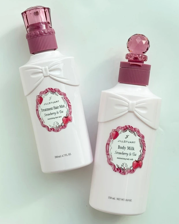 ジルスチュアート　トリートメント ヘアミスト ストロベリー＆ティー、ジルスチュアート　ストロベリー＆ティー ボディミルク