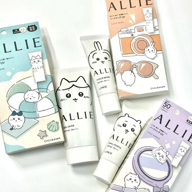【ALLIE×ちいかわ】が限定コラボ！ 特別デザインの日焼け止めを全色スウォッチ