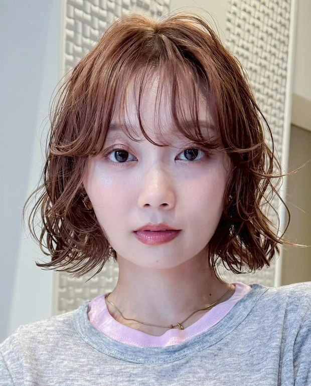 【ブラウン系】春におすすめの髪色・ヘアカラー オレンジブラウン 9トーン