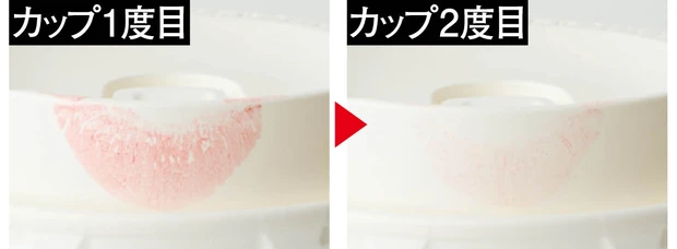 コスメデコルテの落ちないリップ ルージュデコルテ ティント & プランプ 実験 カップ 