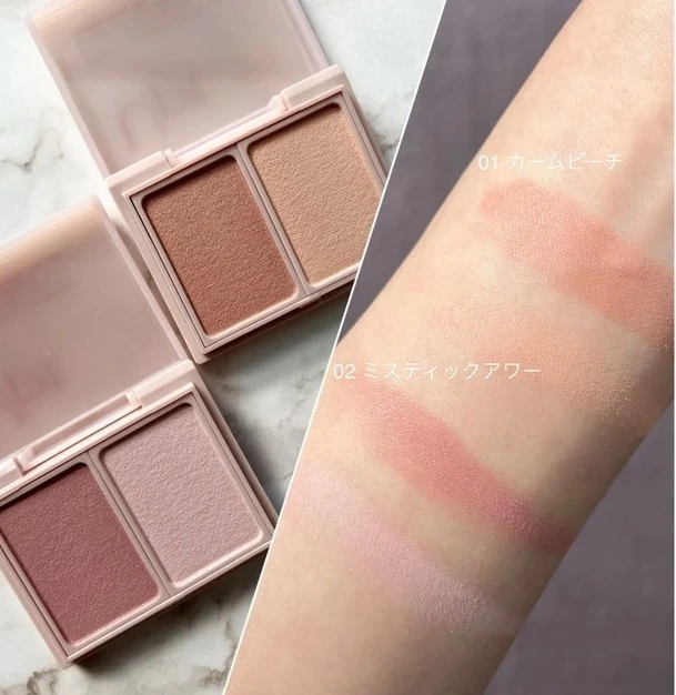 安達祐実 プロデュース コスメブランド フラッフィーチークパレット 01 02