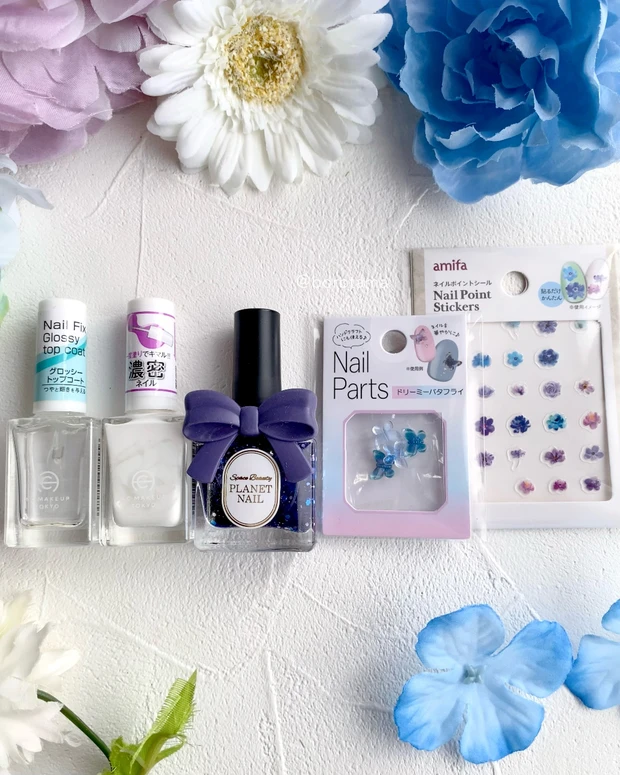 【簡単セルフネイル】梅雨ネイルHOWTO_2