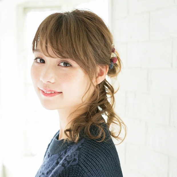 GUのプチプラバレッタをオン！ アシンメトリーで360度可愛い、ハーフア…