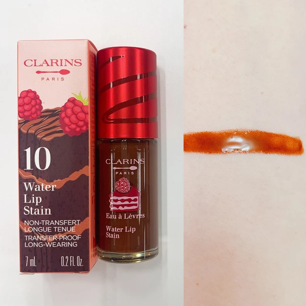 クラランス_春コスメ2024_ウォーターリップ ステイン 10_スウォッチ