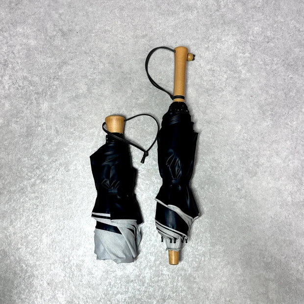 サンバリア100 2段折り3段折り たたんだ時の時の比較