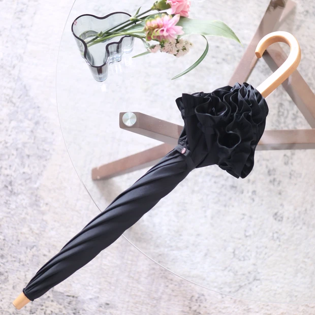 サンバリア100 折りたたみ日傘 ２段折 フリル