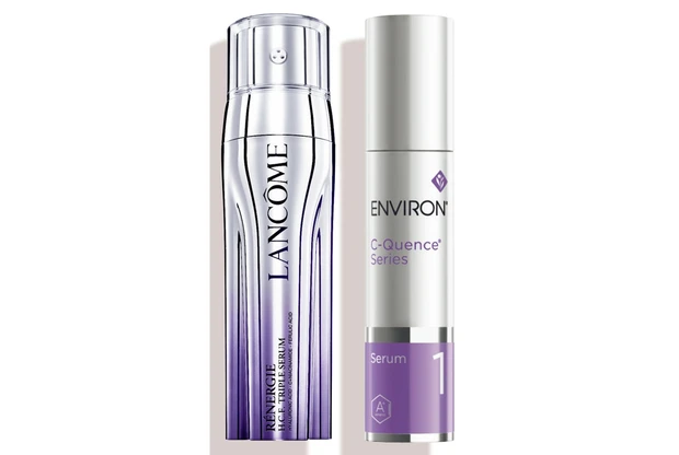 （右から）エンビロン C-クエンスセラム 1 35ml ¥16500／プロティア・ジャパン　レネルジー HCF トリプルセラム 50ml ¥23100／ランコム