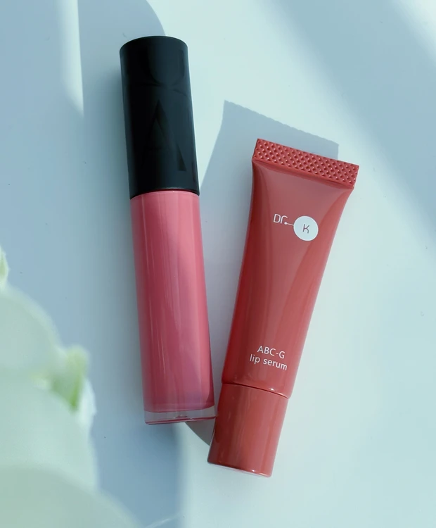 マキアージュ リップグロウボム、ドクターケイ ABC-Gリップセラム ロージーローズ
