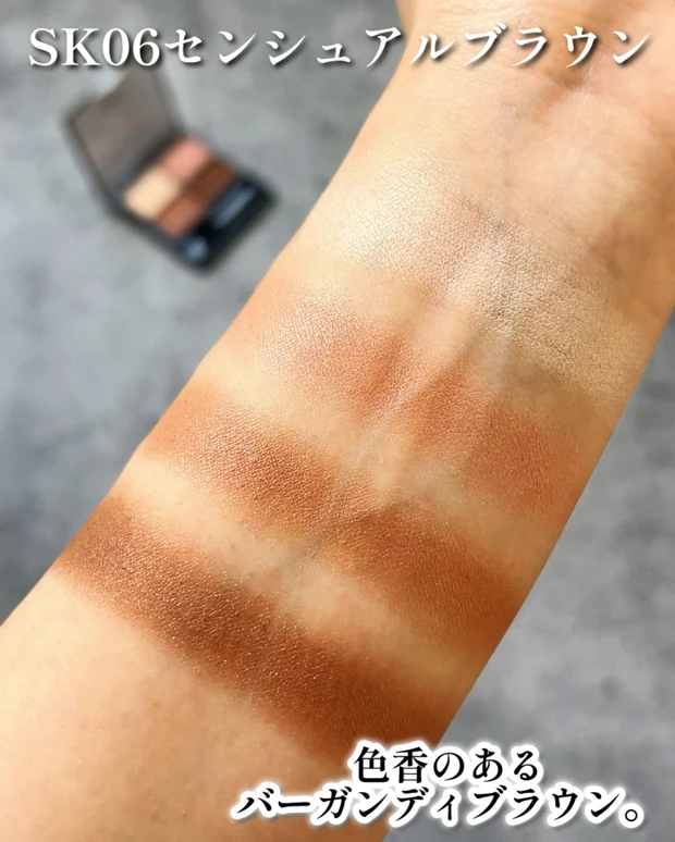 excel（エクセル）　スキニーリッチシャドウ N　SK06 センシュアルブラウン　スウォッチ