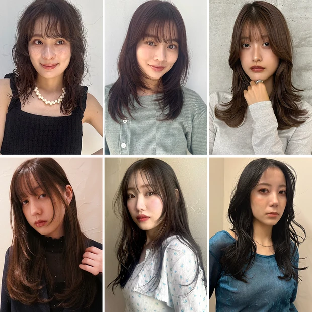 長さを変えずにイメチェン！垢抜けミディアム＆ロングヘア6選｜最新ヘアカタ…