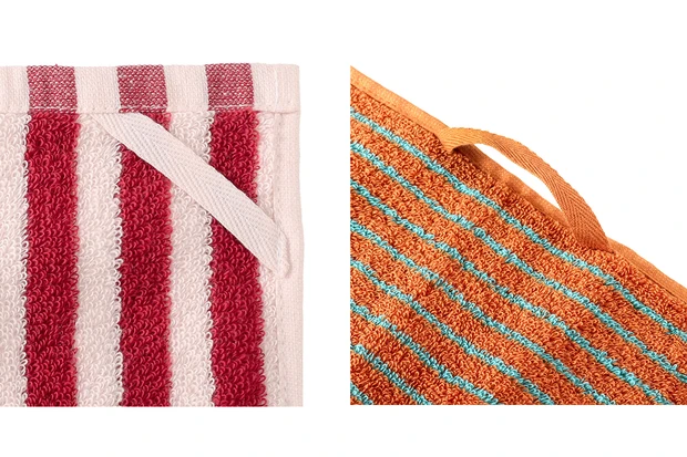 3COINS　スリコ　しましまタオル　ハンガーループ付き