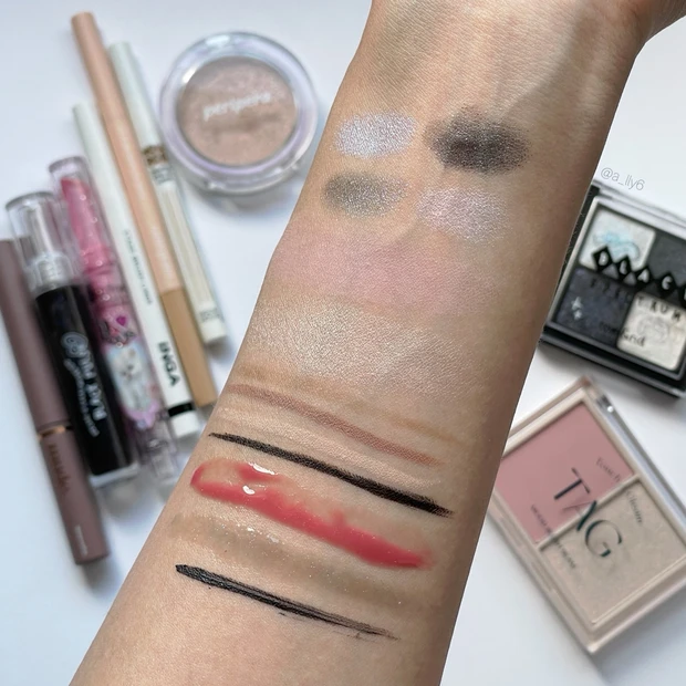 【2024ロムアンド新作】動画あり/黒いコスメ！イナピスクエアのコラボセット開封🖤´- _12