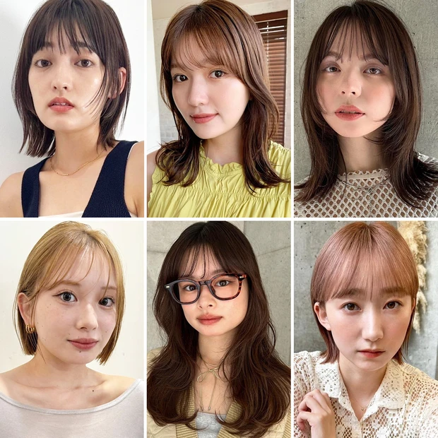 若見えが叶う髪型！前髪ありのボブ&ミディアムスタイル6選｜大人のヘアカタログ
